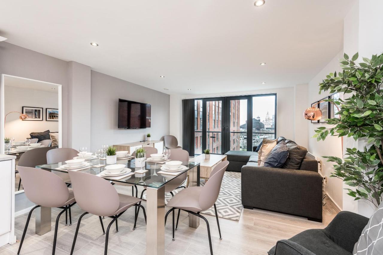 Host Apartments - Contemporary 3 Bed Apt With Balcony - Perfect For Long Stays Liverpool Dış mekan fotoğraf